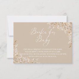 Tarjeta De Agradecimiento Boho Pampas Grass Books for Baby Insert | Neutral