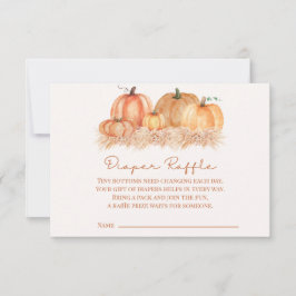 Tarjeta De Agradecimiento Boho Pampas Grass Diaper Raffle Card | Rustic