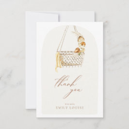 Tarjeta De Agradecimiento Boho Pampas Grass Gender Neutral Hello Baby Shower