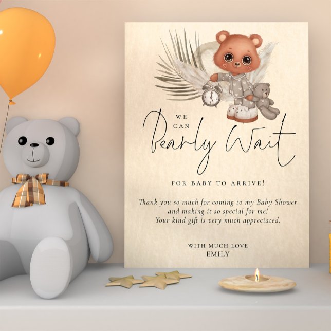 Tarjeta De Agradecimiento Boho Podemos Esperar A Baby Shower Gracias (Subido por el creador)