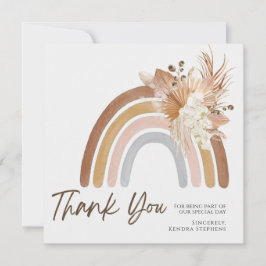 Tarjeta de agradecimiento Boho Pompas Grass Arcoír