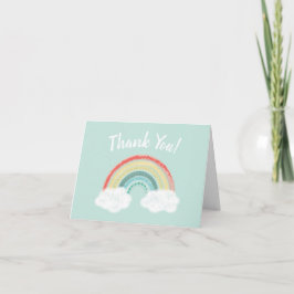 Tarjeta De Agradecimiento Boho Rainbow Baby Shower