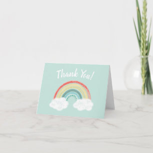 Tarjeta De Agradecimiento Boho Rainbow Baby Shower