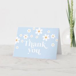 Tarjeta de agradecimiento boho Retro Daisy