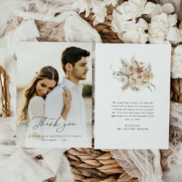 Tarjeta De Agradecimiento Boho Rustic Boda Gracias