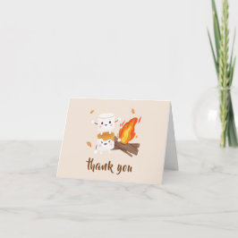Tarjeta De Agradecimiento Boho Rustic S'more Love Campfire Baby Shower