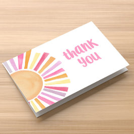 Tarjeta De Agradecimiento Boho sol sol sol rosa naranja amarillo