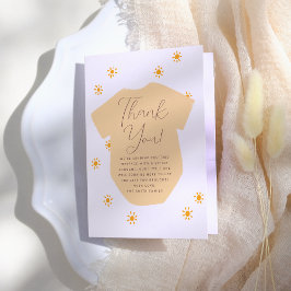 Tarjeta De Agradecimiento Boho Sun Little Sunshine Baby Shower