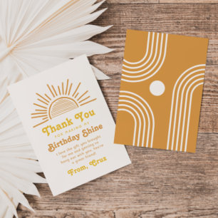 Tarjeta de agradecimiento Boho Sun   Tarjetas de a