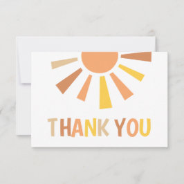 Tarjeta De Agradecimiento Boho Sunshine Baby Shower