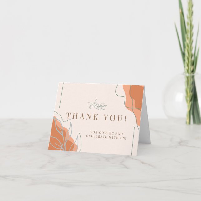 Tarjeta De Agradecimiento Boho Thank you card (Anverso)