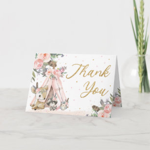 Tarjeta De Agradecimiento Boho Tribal Baby Shower Birthday