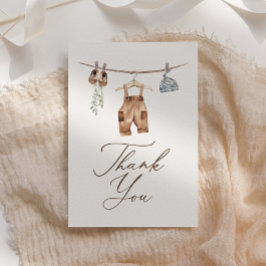 Tarjeta De Agradecimiento Boho Watercolor Baby Clothes Boy Baby Shower