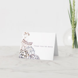 Tarjeta De Agradecimiento Boho Watercolor Floral Gracias Cartas