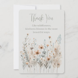 Tarjeta De Agradecimiento Boho Wildflower
