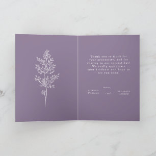Tarjeta De Agradecimiento Boho Wildflower Boda de acuarela moderna