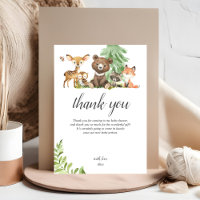 Boho Woodland Animals Rustic Baby Shower