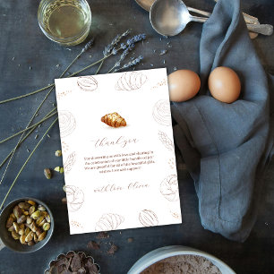 Tarjeta De Agradecimiento Bollo De Pastelería Neutral En El Baby Shower De H