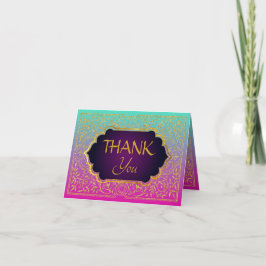 Tarjeta De Agradecimiento Bollywood Arabian Nights Thank You Note Card
