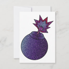 Tarjeta De Agradecimiento Bomba de galaxia purpurina