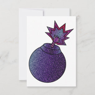 Tarjeta De Agradecimiento Bomba de galaxia purpurina