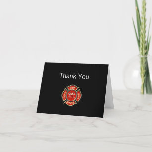 Tarjeta De Agradecimiento Bomberos de bomberos Gracias Cartas