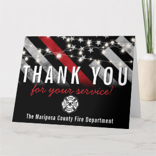 Tarjeta De Agradecimiento Bomberos: Departamento de Bomberos: Primer Respond