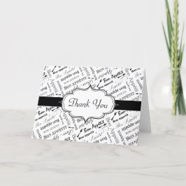 Tarjeta De Agradecimiento Bon Appetit Fiesta de la cena francesa gracias