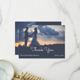 Tarjeta De Agradecimiento Bonita foto Boda