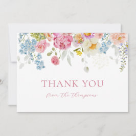 Tarjeta De Agradecimiento Bonito acuarela Flores salvajes Bebé