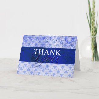 Tarjeta De Agradecimiento Bonito Azul Gracias Cartas En Blanco Dentro