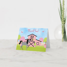 Tarjeta De Agradecimiento Bonito Barn Horse Gracias Cartas
