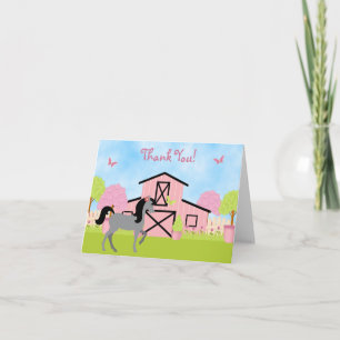 Tarjeta De Agradecimiento Bonito Barn Horse Gracias Cartas