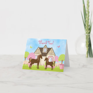Tarjeta De Agradecimiento Bonito Barn Horse Gracias Cartas