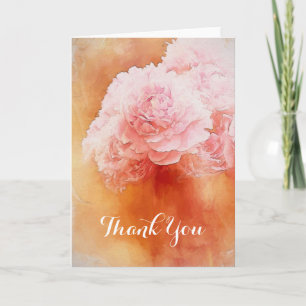 Tarjeta De Agradecimiento Bonito Blushing Peony Bouquet Gracias