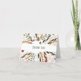 Tarjeta De Agradecimiento Bonito de Inespiritualidad de Flores Silvestres ca