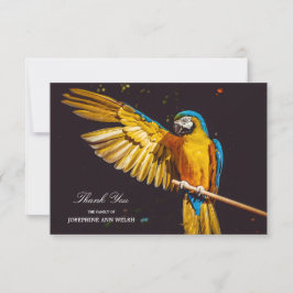 Tarjeta De Agradecimiento Bonito de vida silvestre de las aves amarillas Mac