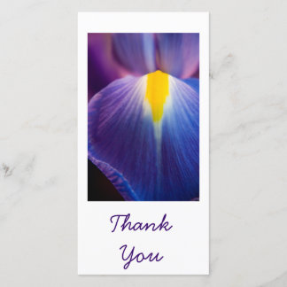 Tarjeta De Agradecimiento Bonito en Purple Iris Gracias Cartas