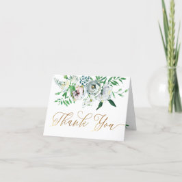 Tarjeta De Agradecimiento Bonito Flor Floral Gouache Boho Personalizado