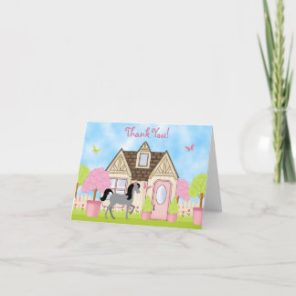 Tarjeta De Agradecimiento Bonito Garden Horse Gracias Cartas