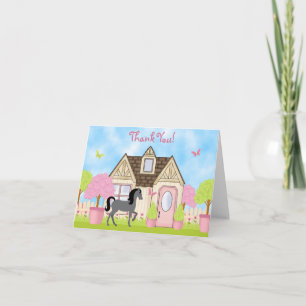 Tarjeta De Agradecimiento Bonito Garden Horse Gracias Cartas