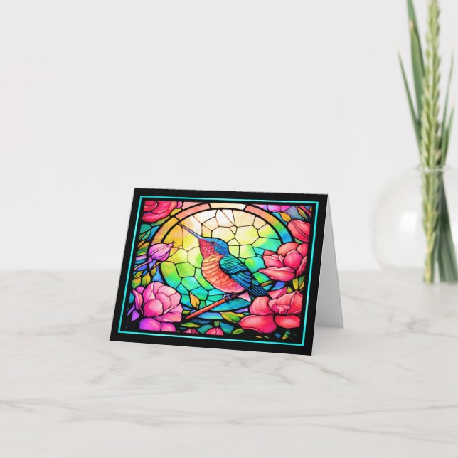 Tarjeta De Agradecimiento Bonito Hummingbird (Anverso)