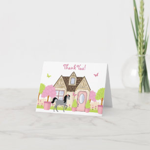Tarjeta De Agradecimiento Bonito Jardín Caballo Gracias Cartas!