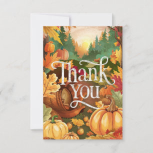 Tarjeta De Agradecimiento Bonito Maple Otumn Fall