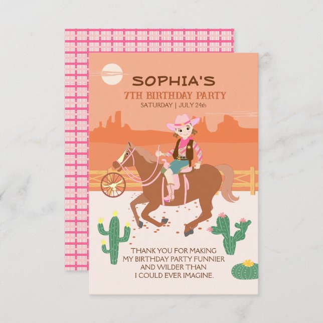 Tarjeta De Agradecimiento Bonito Noche y Fiesta de Cumpleaños (Anverso / Reverso)