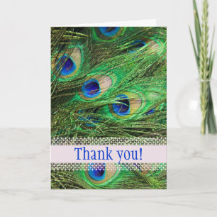 Tarjeta De Agradecimiento Bonito Peacock