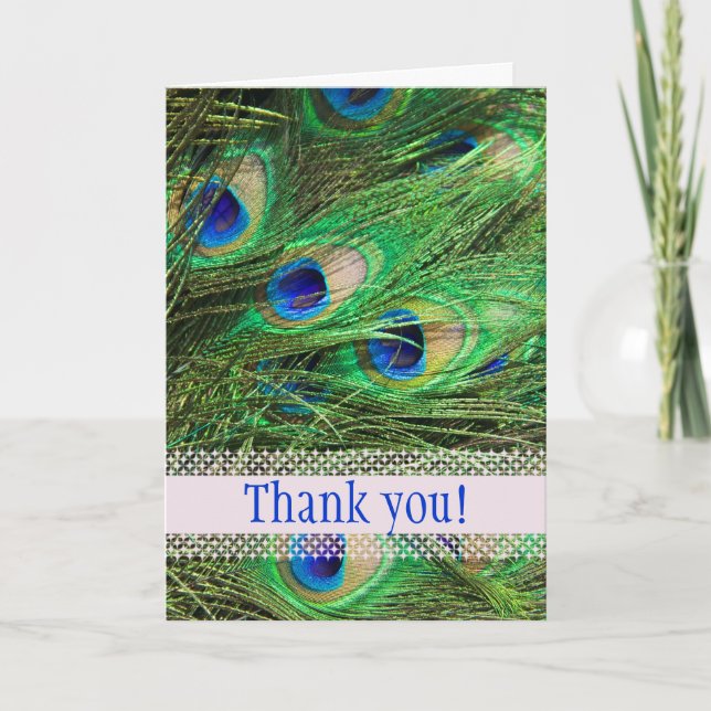 Tarjeta De Agradecimiento Bonito Peacock (Anverso)