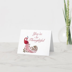 Tarjeta De Agradecimiento Bonito Peacock