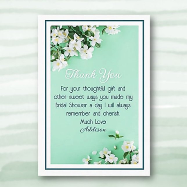 Tarjeta De Agradecimiento Bonito Personalizado Bridal Shower (Subido por el creador)