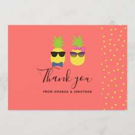 Tarjeta De Agradecimiento Bonito verano tropical exótico Boda en la playa Gr